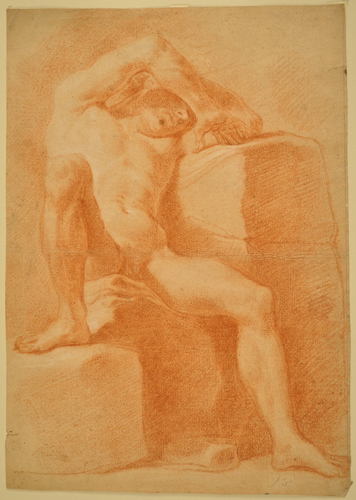 Gandolfi Ubaldo-Studio di nudo virile seduto